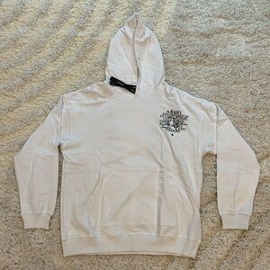 Amiri Hoodie Pullover for Men White Dreams & Imaginations Logo Size Large